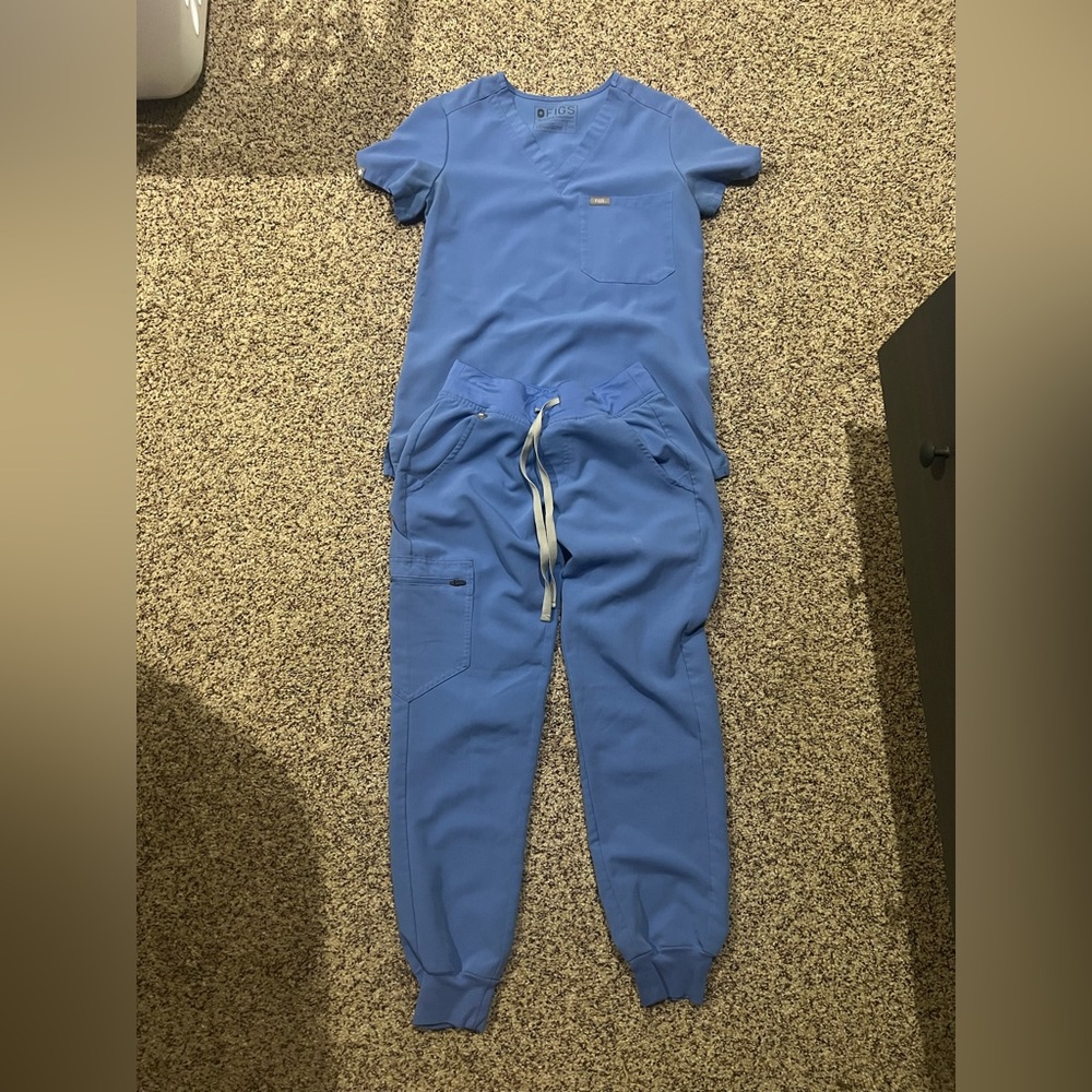 Figs Ceil Blue Scrub Set XXS/XXS Petite